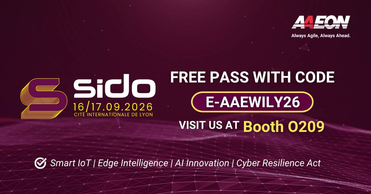AAEON to Kickoff 12th Annual SIDO Lyon Exhibition with Live AI Analytics Demos